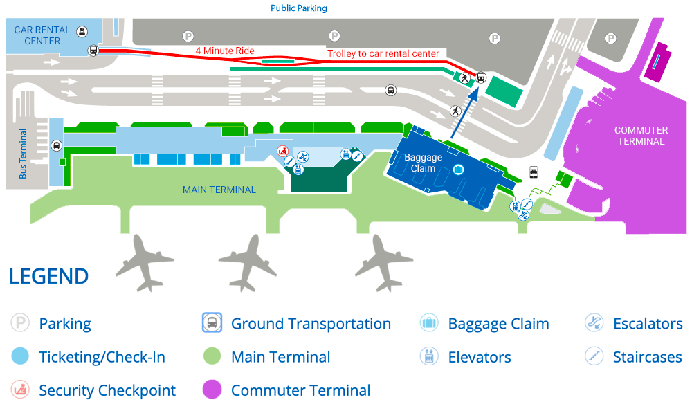 Maui Airport Terminal Map   Maui Airport Map 