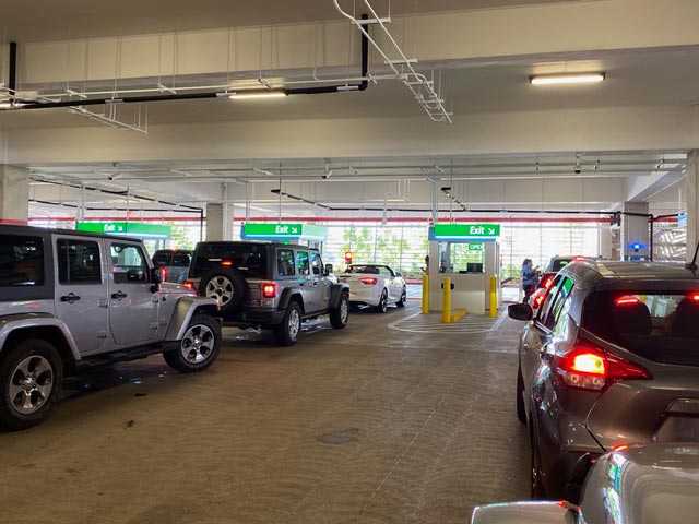 Leaving the Maui airport car rental facility