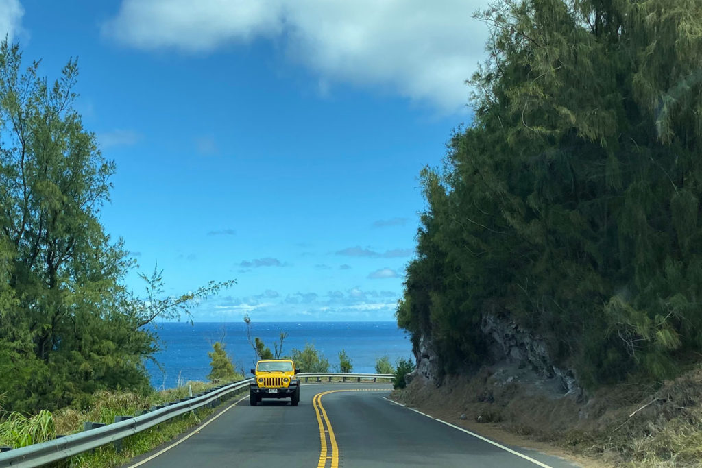 Car rental on the coast of Maui