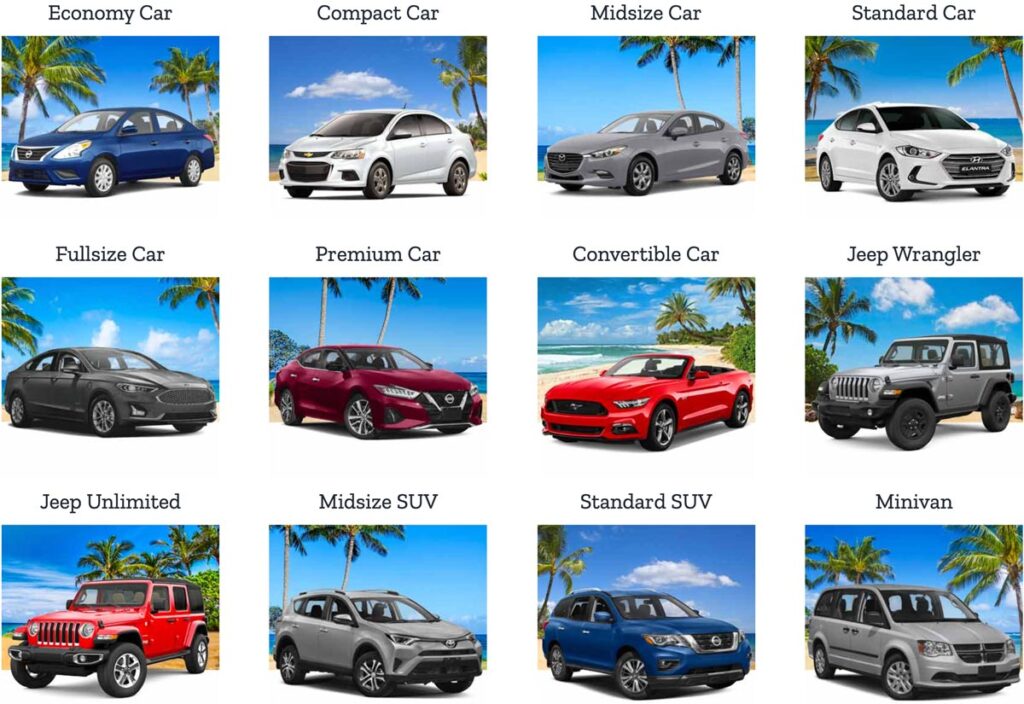 car rental selection Maui
