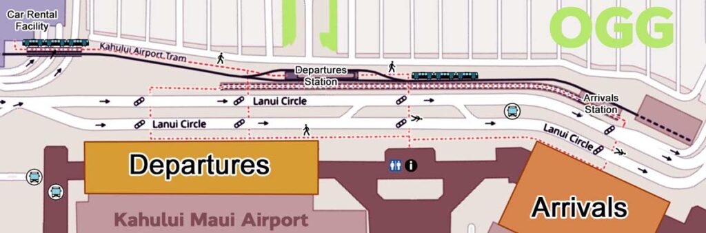 car rental airport map
