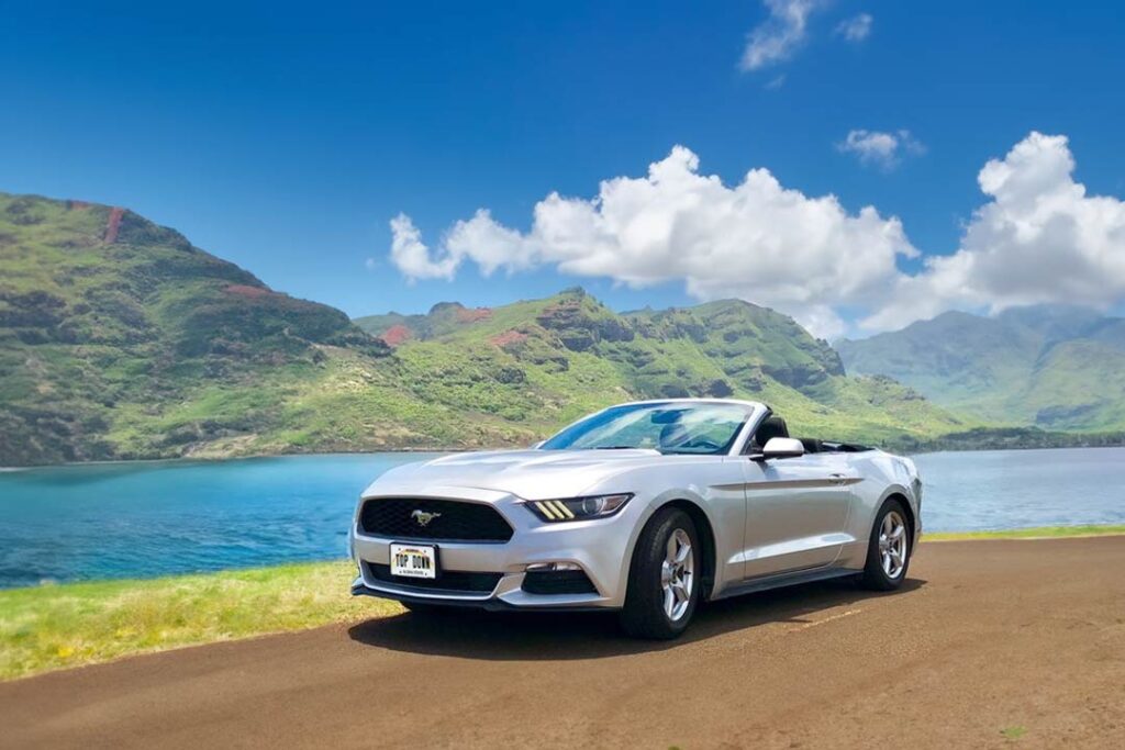 Best Mustang convertible rental on Maui